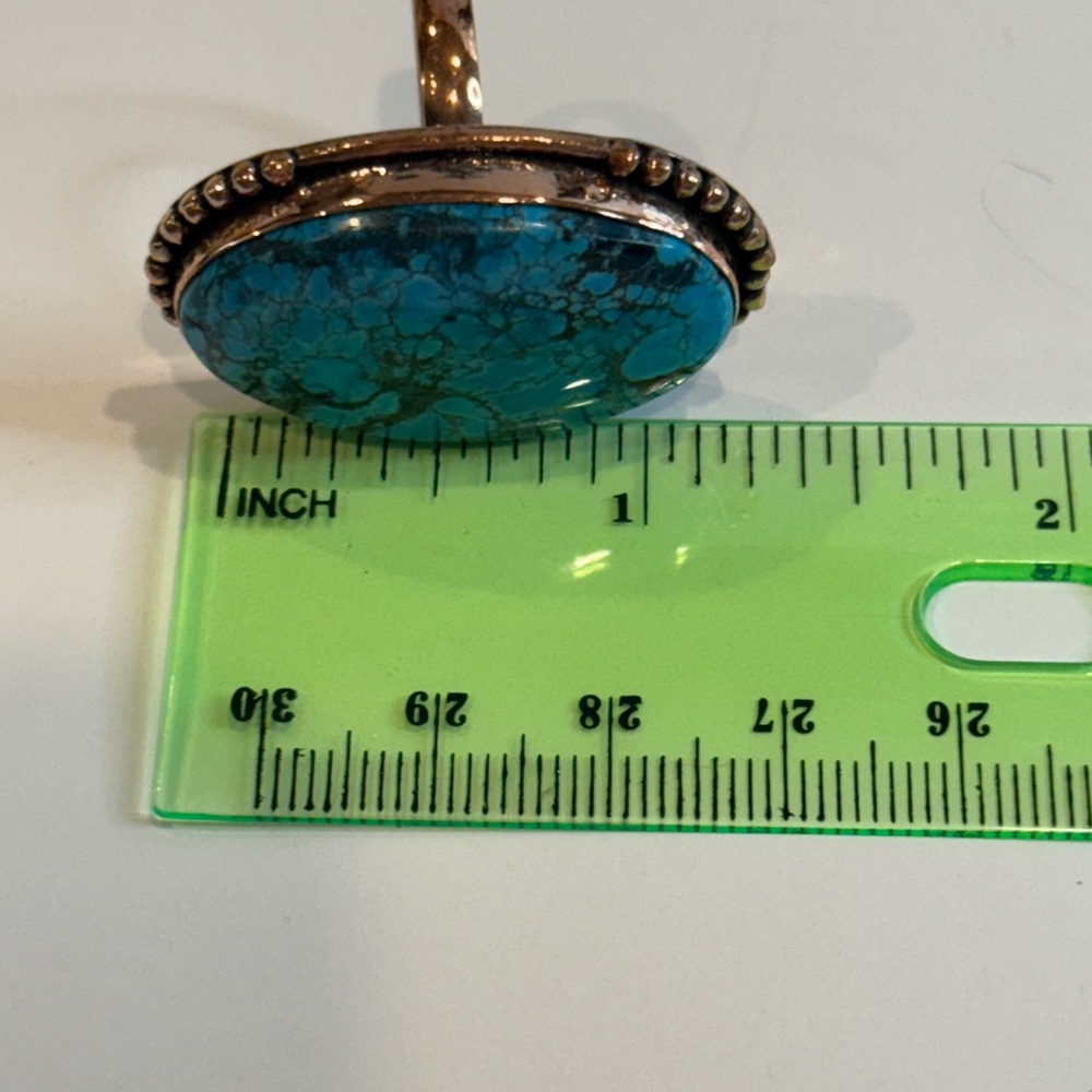 🆕 Big Turquoise in Copper Ring Size 8 - 🆕 - Picture 7 of 9